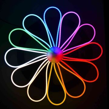 Tuya Destekli Wifi Kontrollü 6x12mm RGB Esnek Neon Şerit Led Set 5M