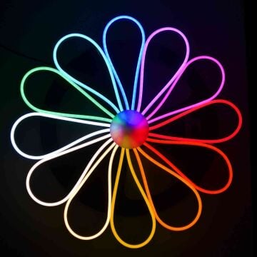 Tuya Destekli Wifi Kontrollü 6x12mm RGB Neon Esnek Şerit Led Set 5M