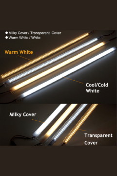 220 Volt 4014 Çubuk Led 1M Kasalı Dim Edilebilir Bar Led Gün Işığı-Opak Cam