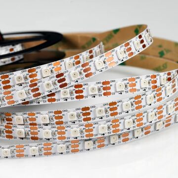 5V 5MM WS2812B Adreslenebilir ARGB Pixel Şerit Led 60 Led 1M Magic Led
