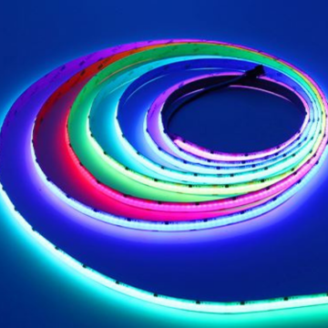 12V 8MM 768 Ledli Esnek Cob Şerit Led RGB IP20 5 Metre