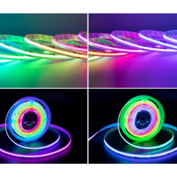 12V 8MM 768 Ledli Esnek Cob Şerit Led RGB IP20 5 Metre