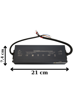 12 Volt 25 Amper 300 Watt Dış Cephe Led Adaptör IP67 Su Geçirmez