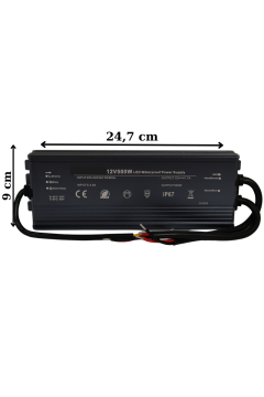 12 Volt 41,7 Amper 500 Watt Dış Cephe Led Adaptör IP67 Su Geçirmez