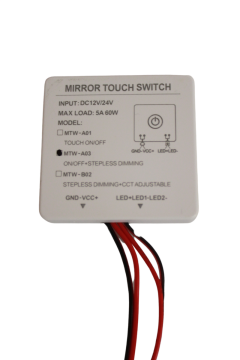 Dokunmatik (Touch) Ayna Arkası Sensör 12-24V 5A Banyo Aynası Sensörü Mobilya Sensörü