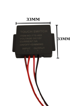 12V 3A Dokunmatik (Touch) Ayna Arkası Sensörü Siyah Banyo Aynası Sensörü Mobilya Sensörü