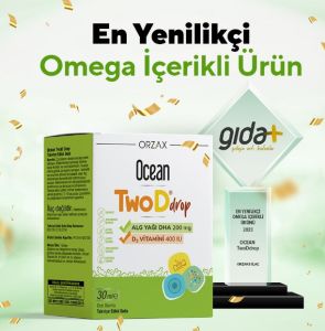 Orzax Ocean TwoD Drop Alg Yağı Ve D3 Vitamini İçeren Takviye Edici Gıda 30 Ml