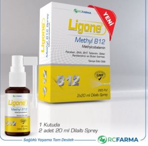 RC Farma Ligone Methyl B12 Methylcobalamin Takviye Edici Gıda Dilaltı Sprey 2*20 Ml