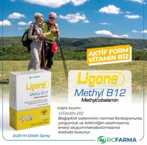 RC Farma Ligone Methyl B12 Methylcobalamin Takviye Edici Gıda Dilaltı Sprey 2*20 Ml