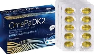 Tab İlaç OmePa Dk2 Balık Yağı, Vitamin D ve Mk- 7 İçeren Takviye Edici Gıda 100 Kapsül