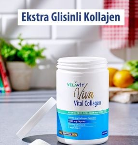 Velavit Viva Vital Collagen Hidrolize Kolajen, Glisin, C Vitamini Ve Bakır İçeren Takviye Edici Gıda 334 Gr