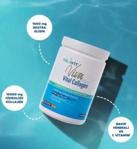 Velavit Viva Vital Collagen Hidrolize Kolajen, Glisin, C Vitamini Ve Bakır İçeren Takviye Edici Gıda 334 Gr