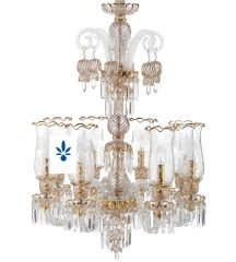 Osmanlı Tarzı Avize (Clear+Gold) 8L