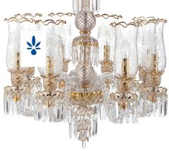 Osmanlı Tarzı Avize (Clear+Gold) 8L