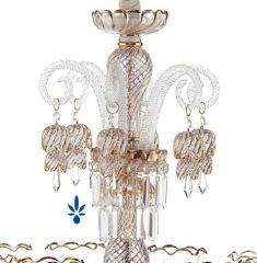 Osmanlı Tarzı Avize (Clear+Gold) 8L