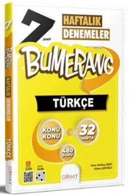 7. Sınıf Bumerang Haftalık Türkçe Denemeleri Günay Yayınları