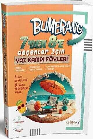 7 den 8 e Geçenler İçin Bumerang Yaz Kampı Föyleri Günay Yayınları