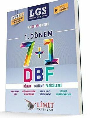 Limit Yayınları LGS Kronometre 1. Dönem 7+1 Dönem Bitirme Fasikülleri