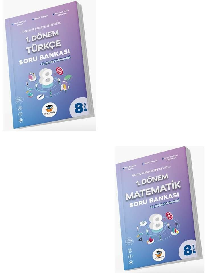1. Dönem Türkçe + Matematik Deneme Seti Zeka Küpü Yayınlar