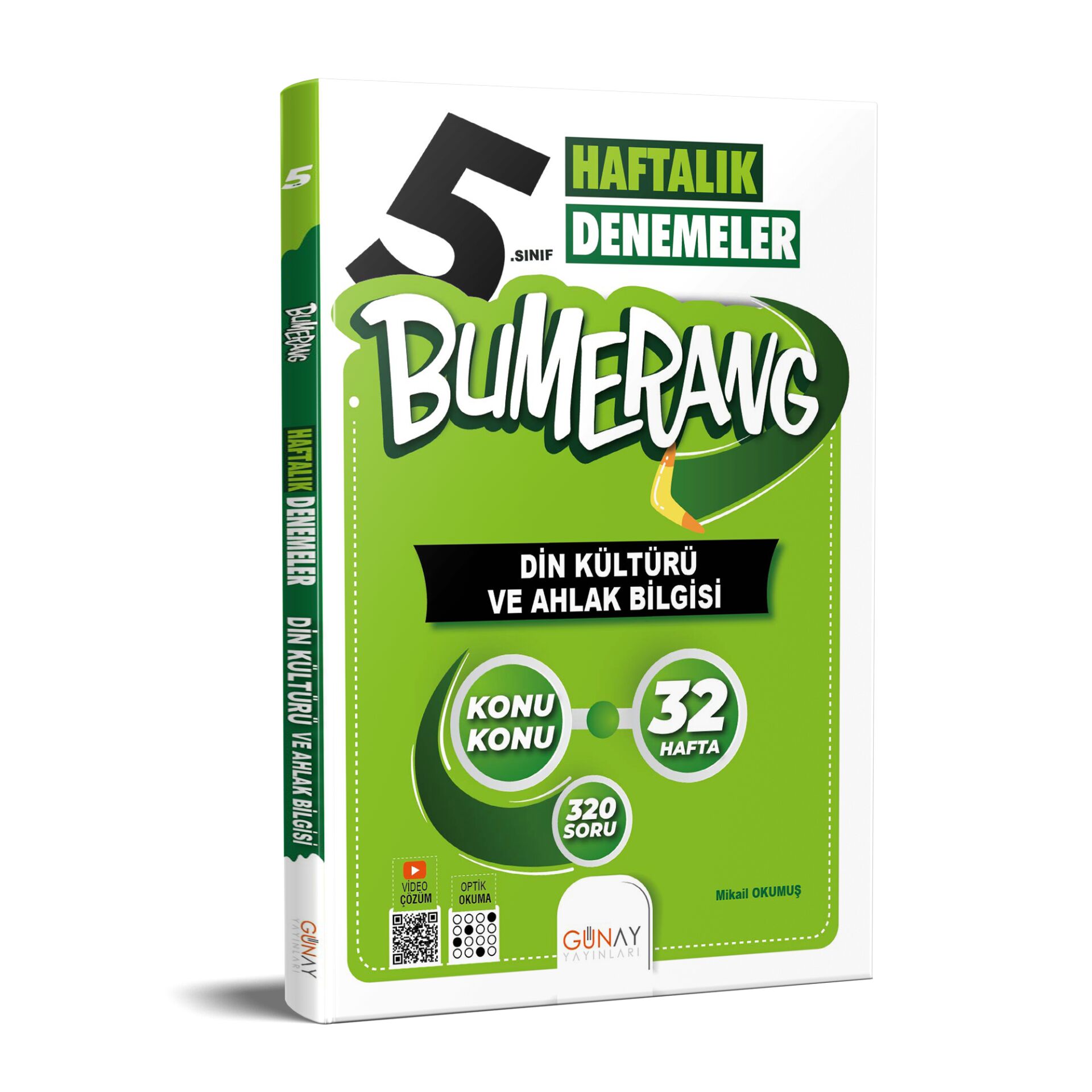 5.Sınıf Bumerang 32 Haftalık Din Kültürü ve Ahlak Bilgisi Denemeleri Günay Yayınları