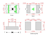 805 Kılıf Mavi SMD Led