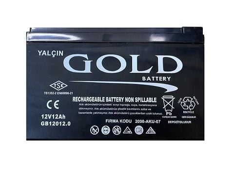 12V 12Ah Bakımsız Kuru Akü