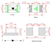 603 Kılıf Kırmızı SMD Led
