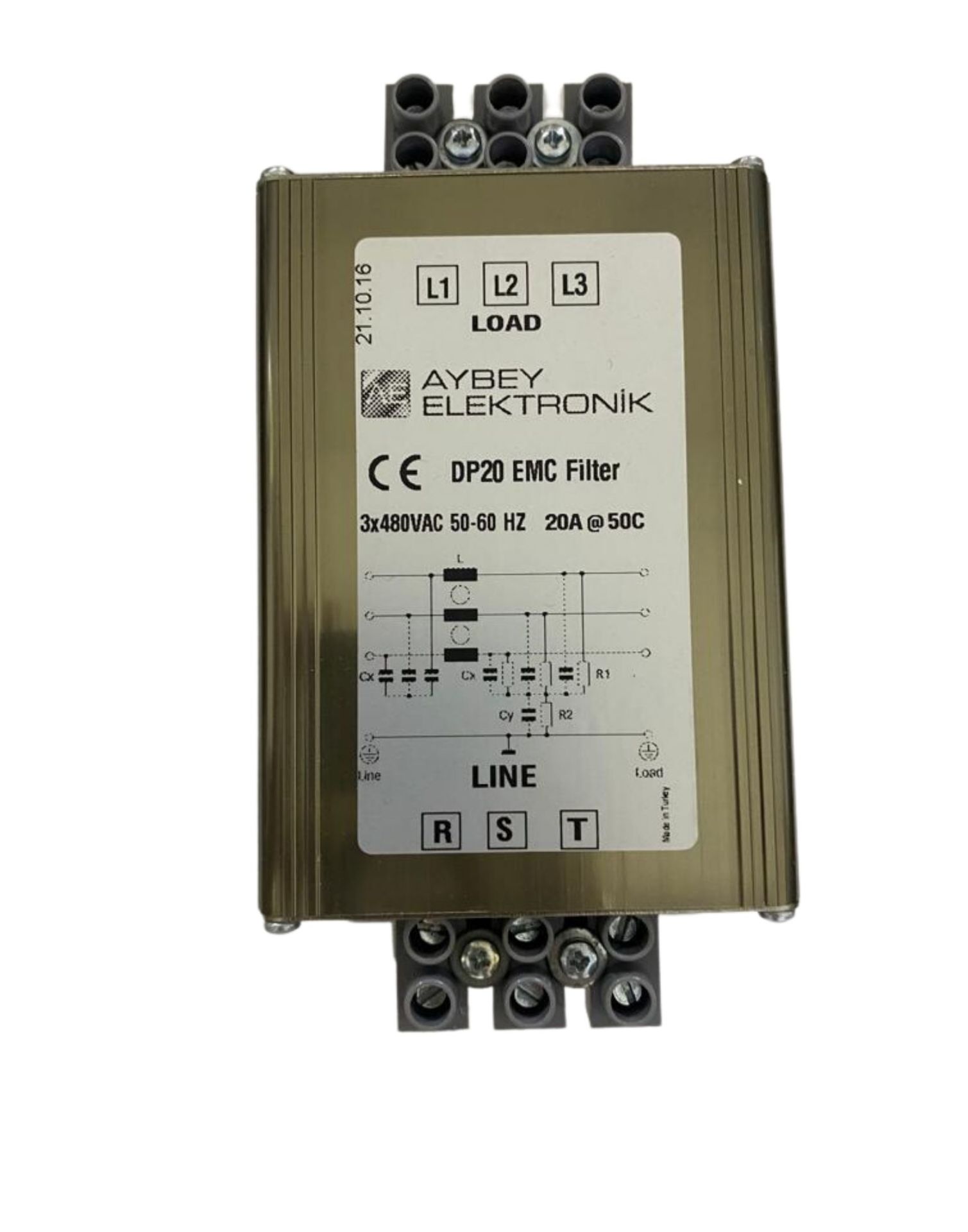 EMC Filtre 20A 3x480VAC 50-60Hz