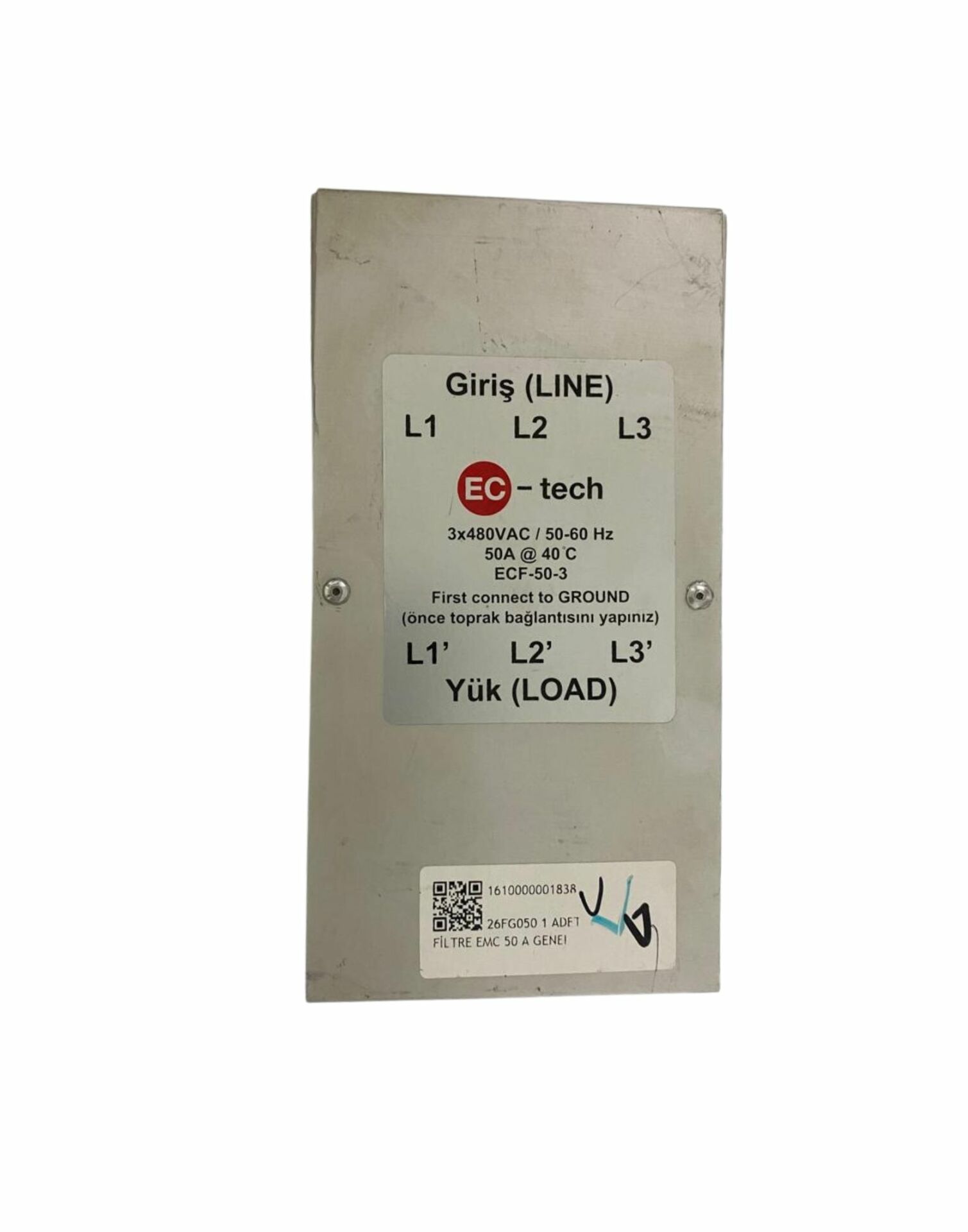 EMC Filtre 50A 3x480VAC 50-60Hz