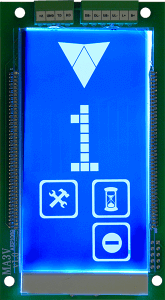 Dikey Mavi Dot Matrix LCD