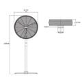 Bahçıvan BSV 500 50cm Siyah 3 Kanatlı Sanayi Tipi Ayaklı Vantilatör