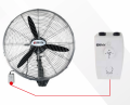 Bahçıvan BSV-D 500 50cm Siyah 3 Kanatlı Sanayi Tipi Duvar Vantilatörü