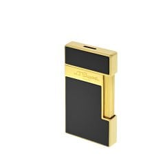 028002 St Dupont Slimmy Golden Shiny Black Lacquer Çakmak