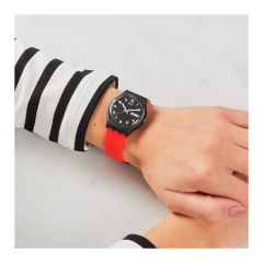 GB754 Swatch Gent Red Grin Kol Saati