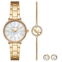 MK1065SET Michael Kors Kadın Kol Saati-Bileklik-Küpe Set