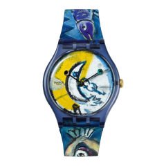 SUOZ365 Swatch Chagall's Blue Circus Unisex Kol Saati