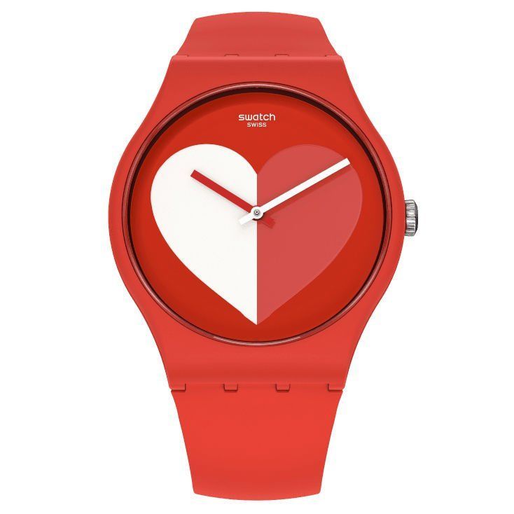 SO29Z112 Swatch Half <3 White Unisex Kol Saati