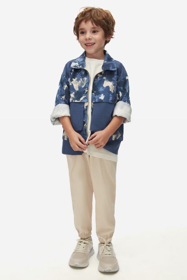 Erkek Bebek – Camouflage Ceket Tişört ve Pantolon Takım