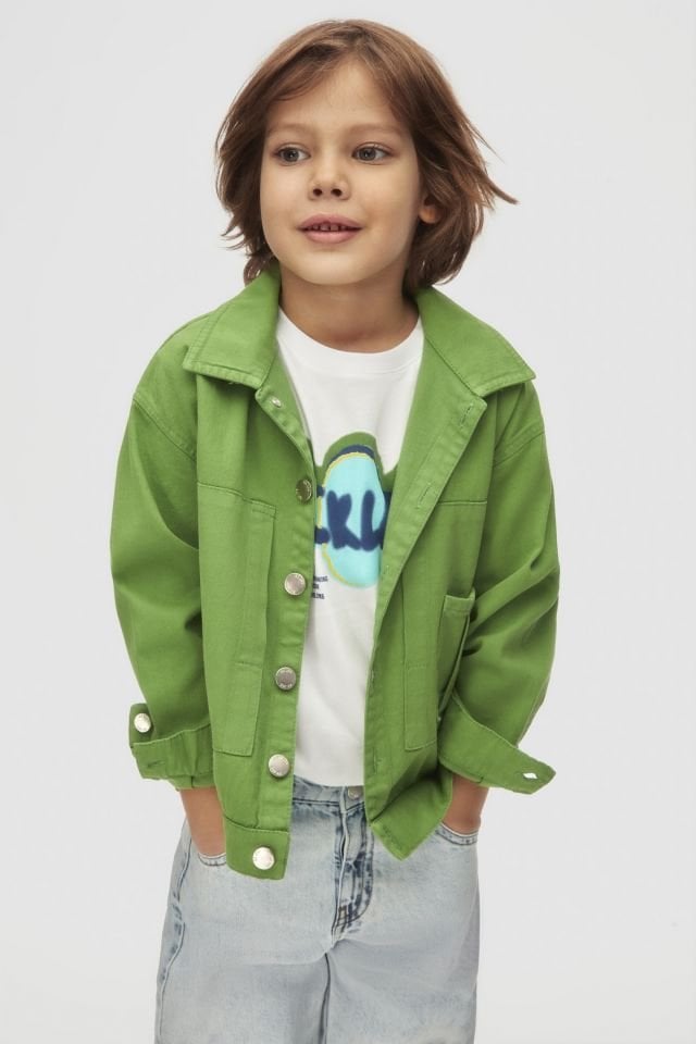Erkek Bebek – Green Ceket Tişört ve Jean Pantolon Takım