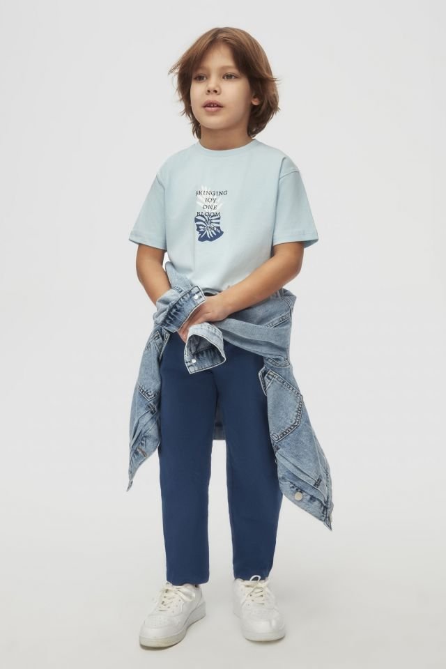 Erkek Bebek – Jean Ceket Tişört ve Navy Pantolon Takım