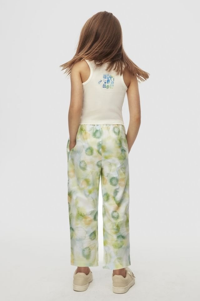 Kız Bebek – Beyaz Tişört, Sarı Crop Ceket ve Pantolonlu Takım