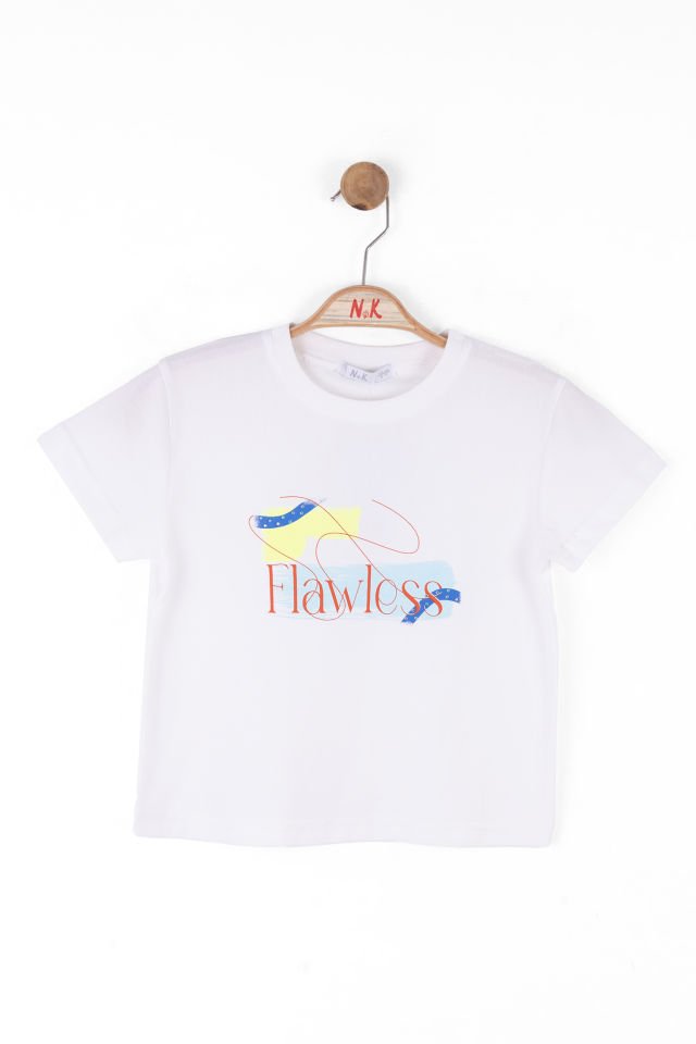 Kız Bebek – Flawless Tişört, Geometrik Desenli Ceket, Pantolonlu Takım