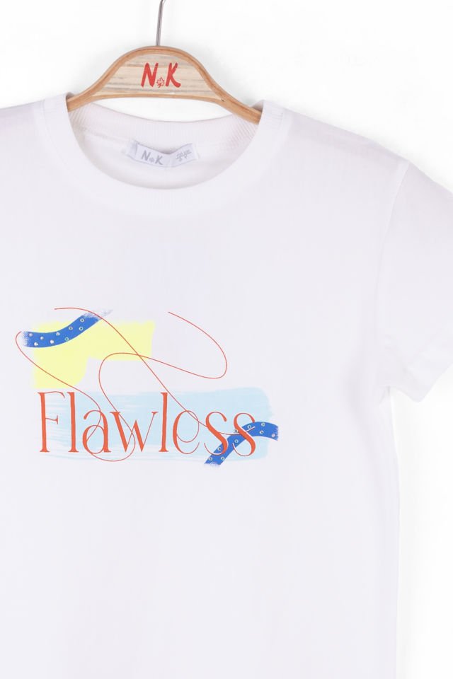 Kız Bebek – Flawless Tişört, Geometrik Desenli Ceket, Pantolonlu Takım