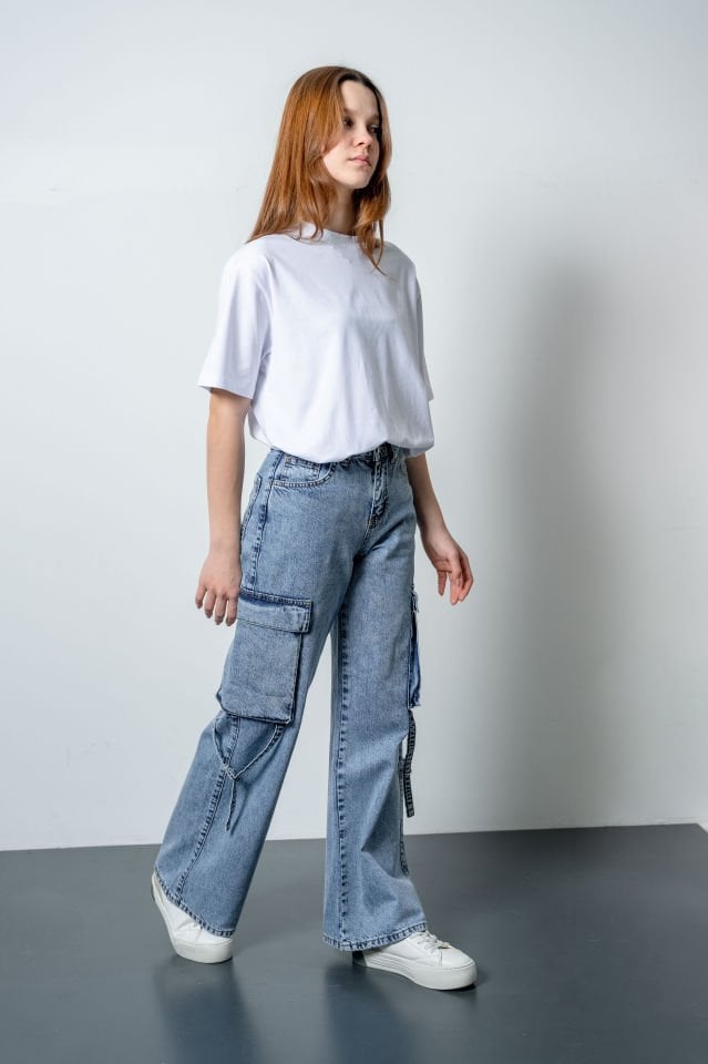 Oversize Tişört Cargo Jean Pantolon Takım