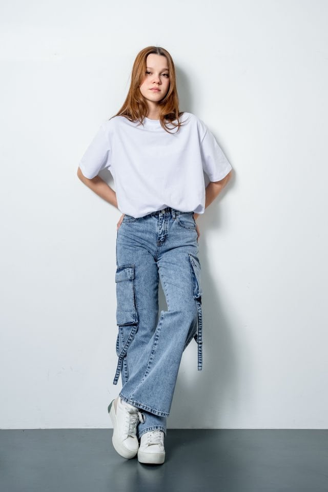 Oversize Tişört Cargo Jean Pantolon Takım