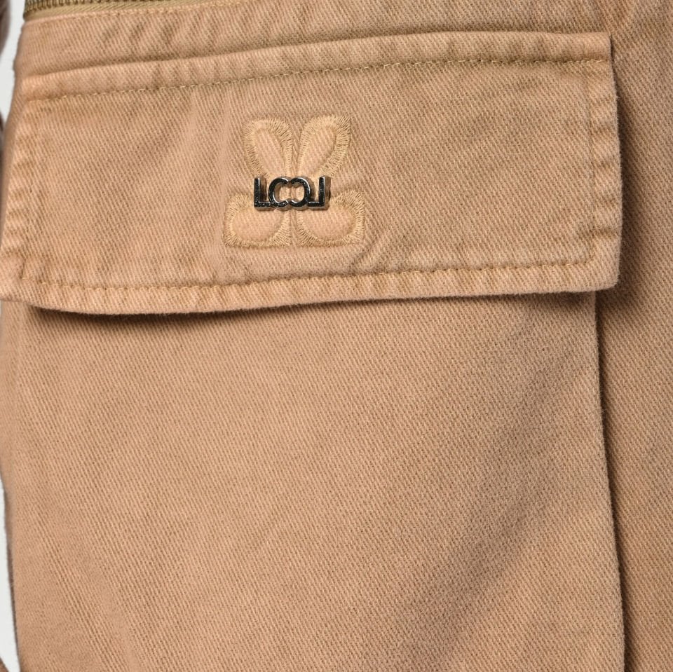 Kız Çocuk Beige Oversize Ceket Cargo Pantolon Takımı