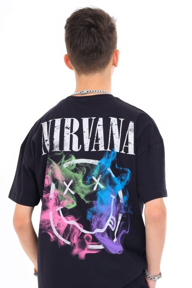 Marions Siyah Nirvana  T-Shirt ( 9-14 Size )