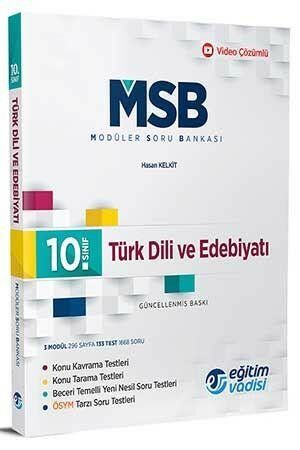 EĞİTİM VADİSİ YAYINLARI 10.SINIF TÜRK DİLİ VE EDEBİYATI MODÜLER SORU BANKASI
