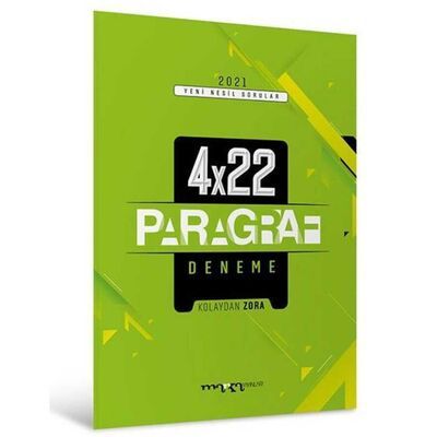 MARKA YAYINLARI 2021 TYT YENİ NESİL KOLAYDAN ZORA 4X22 PARAGRAF DENEME