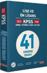 2022 KPSS GENEL YETENEK GENEL KÜLTÜR LİSE VE ÖNLİSANS 41 DENEME SINAVI